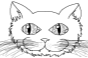 Cat Kitten Drawing Раскраска, шаблон для лица кота, угол, белый, ребенок  png | PNGWing